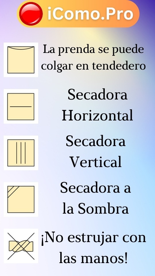 Simbolos de secado de ropa